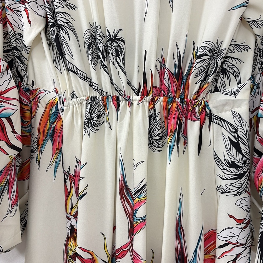 Floral V-Neck Tie-Front maxi dress European Size 40 ( US 8-10) - Picture 6 of 7